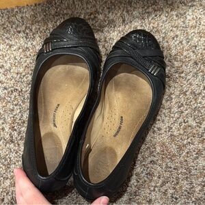 Time and Tru Black Embossed Loafers